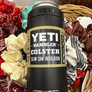 Yeti 12 oz Colster® Slim Can Cooler - NEW - Black